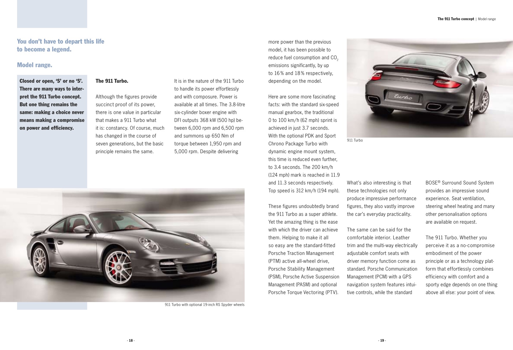 2010 Porsche 911 Turbo Brochure Page 58